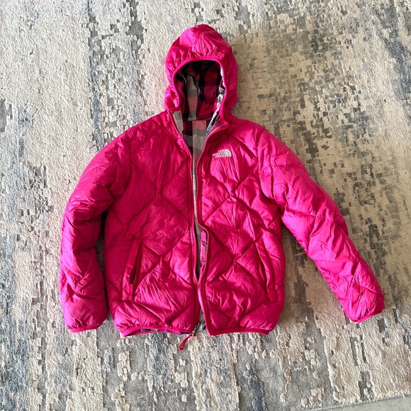 The north face girl winter puffer jacket double-sided - Picture 2 of 6